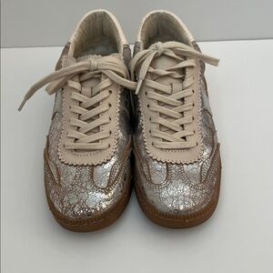Dolce Vita Silver and Cream Sneakers